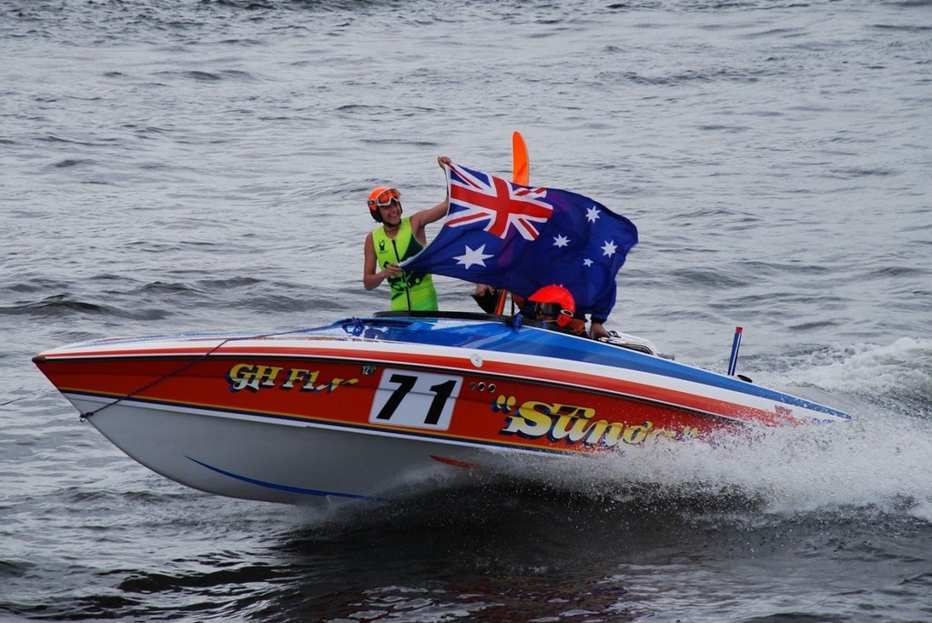 Jack Houston aftetr winning the World Championship in Junior Boys in Belgium, 2009. It wuld take a brave man to bet he cannot make it two in a row. - World Water Ski Race © SW